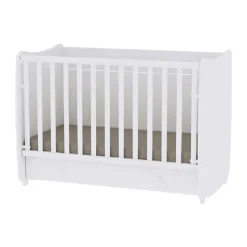Lorelli Babybett Dream 60 x 120 cm umbaubar Schreibtisch Kinderbett Schaukelbett weiß