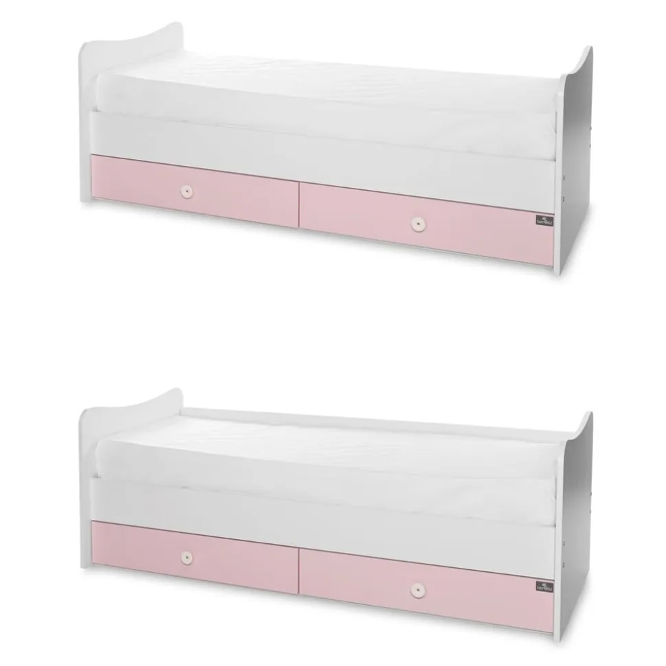 Lorelli Babybett 4 in 1 Trend Plus NEW Schaukelfunktion Jugendbett Schreibtisch pink