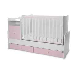 Lorelli Babybett 4 in 1 Trend Plus NEW Schaukelfunktion Jugendbett Schreibtisch pink