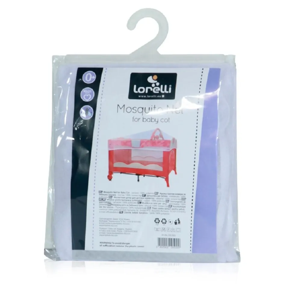 Lorelli Moskitonetz Reisebett 120 x 60 cm Insektenschutz Befestigung Gummiband transparent