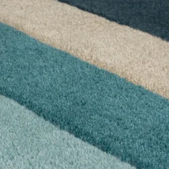 Läufer Wolle Türkis 66 x 300 cm - HALLEIN | Kadima Design