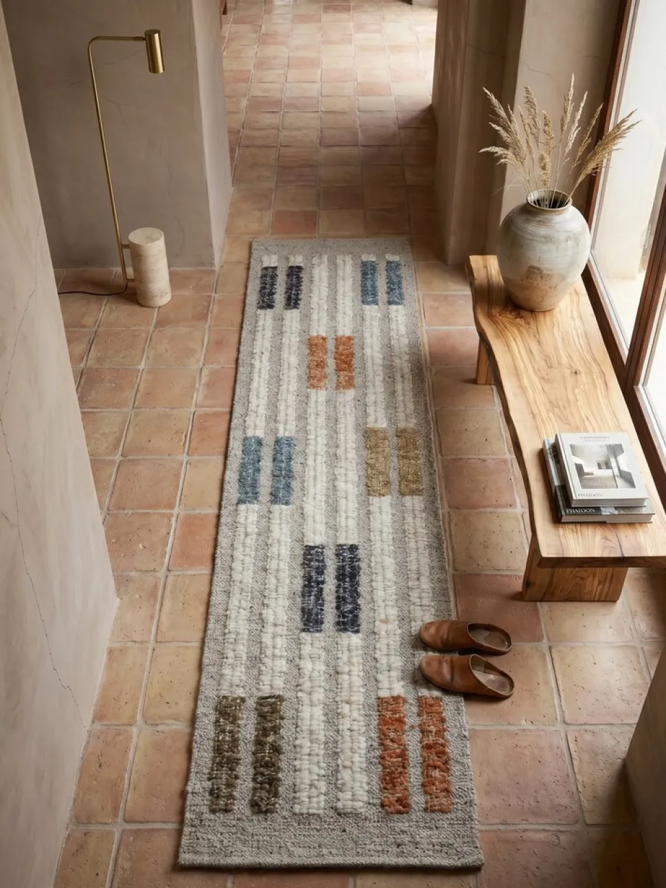 Läufer Wollmischung Bunt 80 x 300 cm - ALDER | Kadima Design