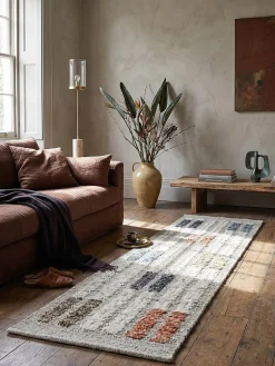 Läufer Wollmischung Bunt 80 x 300 cm - ALDER | Kadima Design