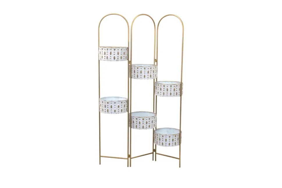 möbel direkt online Blumenständer Hellen gold/cremeweiß