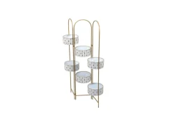 möbel direkt online Blumenständer Hellen gold/cremeweiß