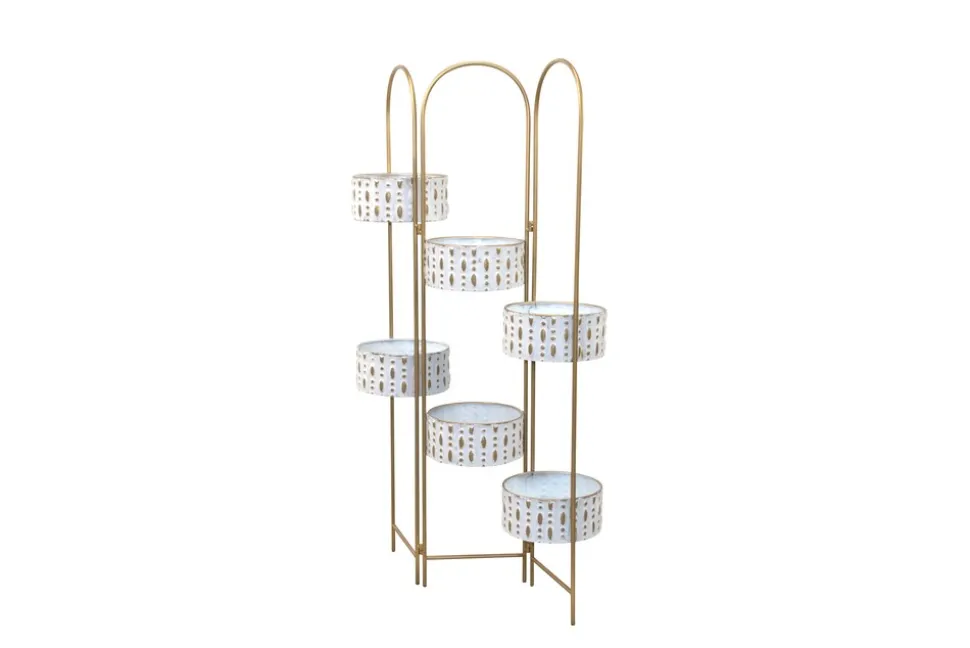 möbel direkt online Blumenständer Hellen gold/cremeweiß