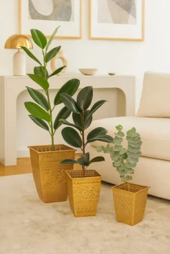 möbel direkt online Blumentopf-Set 3tlg. Hannes goldfarben