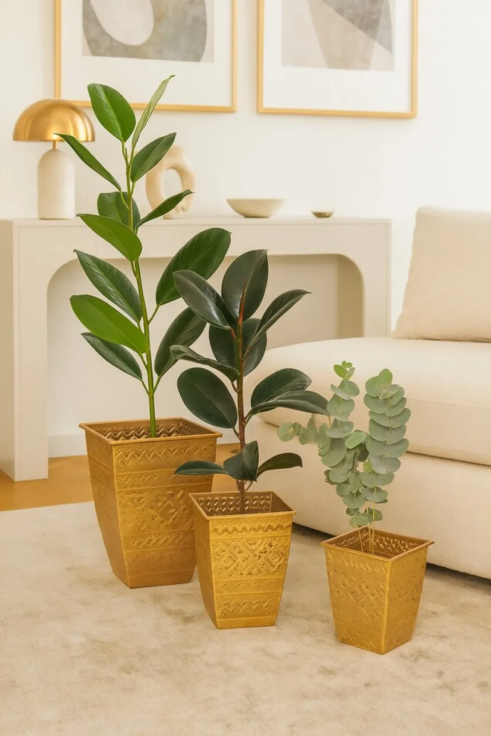 möbel direkt online Blumentopf-Set 3tlg. Hannes goldfarben