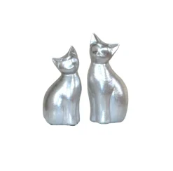 möbel direkt online Deko-Katzen (2 Stück) Mieze silber