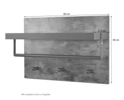 möbel direkt online Wandgarderobe Carola braun