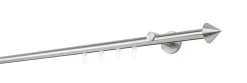 20mm,1-läufig,Profil,Wandträger 6,5cm,Endstück cone Farbe: Edelstahl-Optik, Größe: 100cm