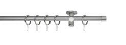 20mm,1-läufig,Rohr,Deckenträger urban,Endstück cap Farbe: Edelstahl-Optik, Größe: 100cm