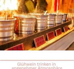 Novaliv 6X Tassen Glühwein 400 ml Personalisierte Weihnachtstasse mit Trinkhalm - Weihnachtskugel als Glühweinbecher - Christbaumkugel Motiv Tasse Tannenbaum Kugel Weihnachtstassen Handwärmer Mugs