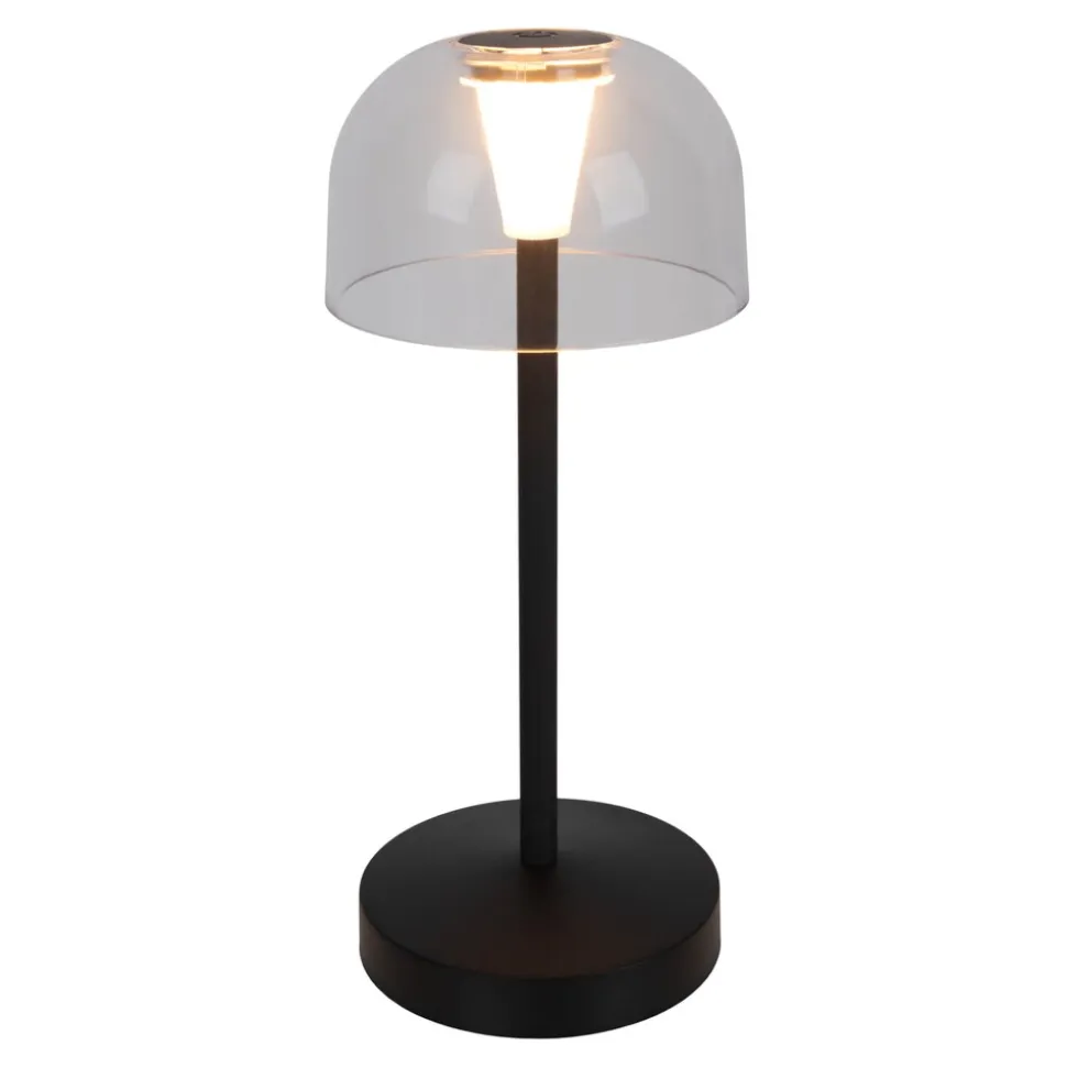 Näve Akku-/Tischleuchte "GOMBA" H: 18,5cm schwarz