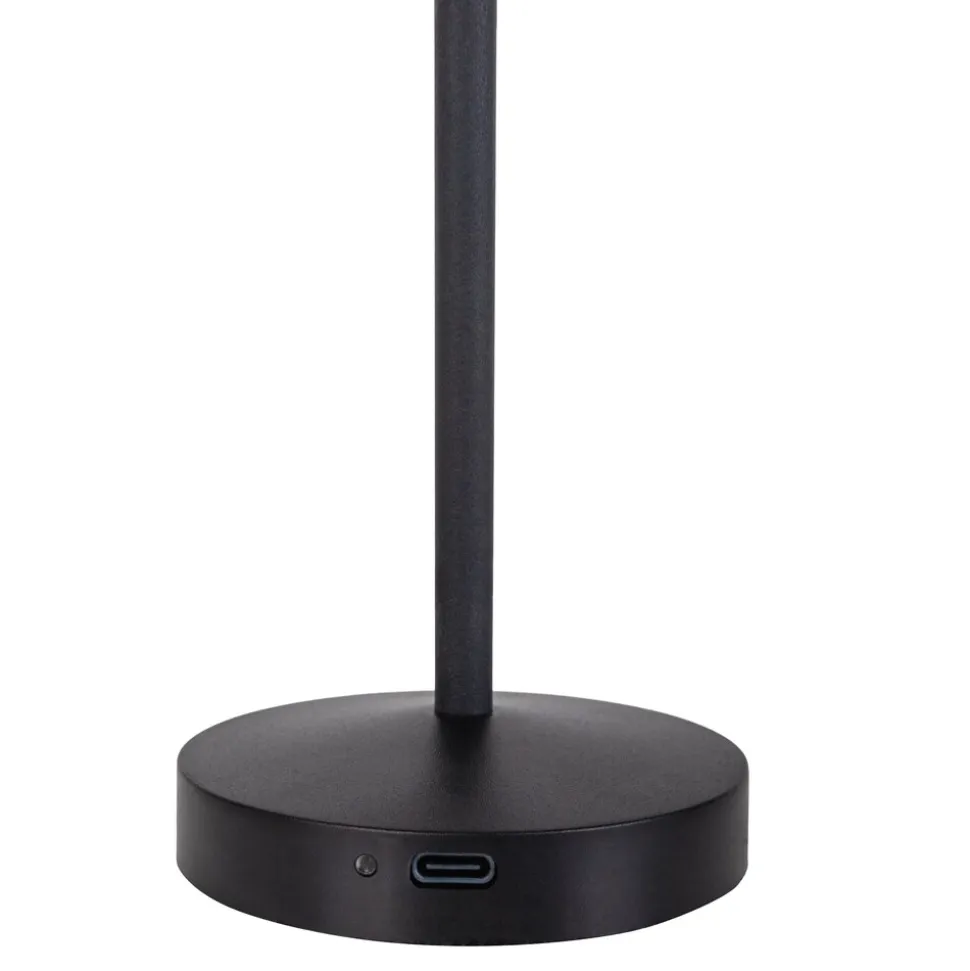 Näve Akku-/Tischleuchte "GOMBA" H: 18,5cm schwarz
