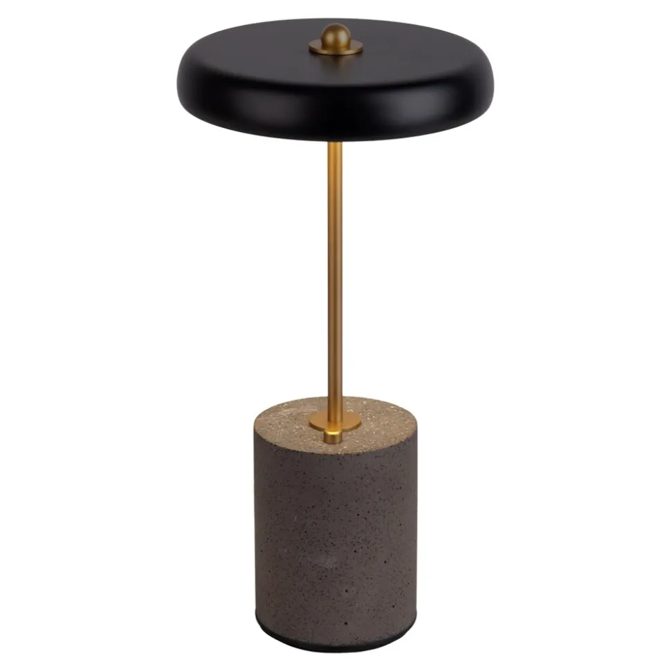 Näve Akku Tischleuchte "SETA" H: 30cm schwarz