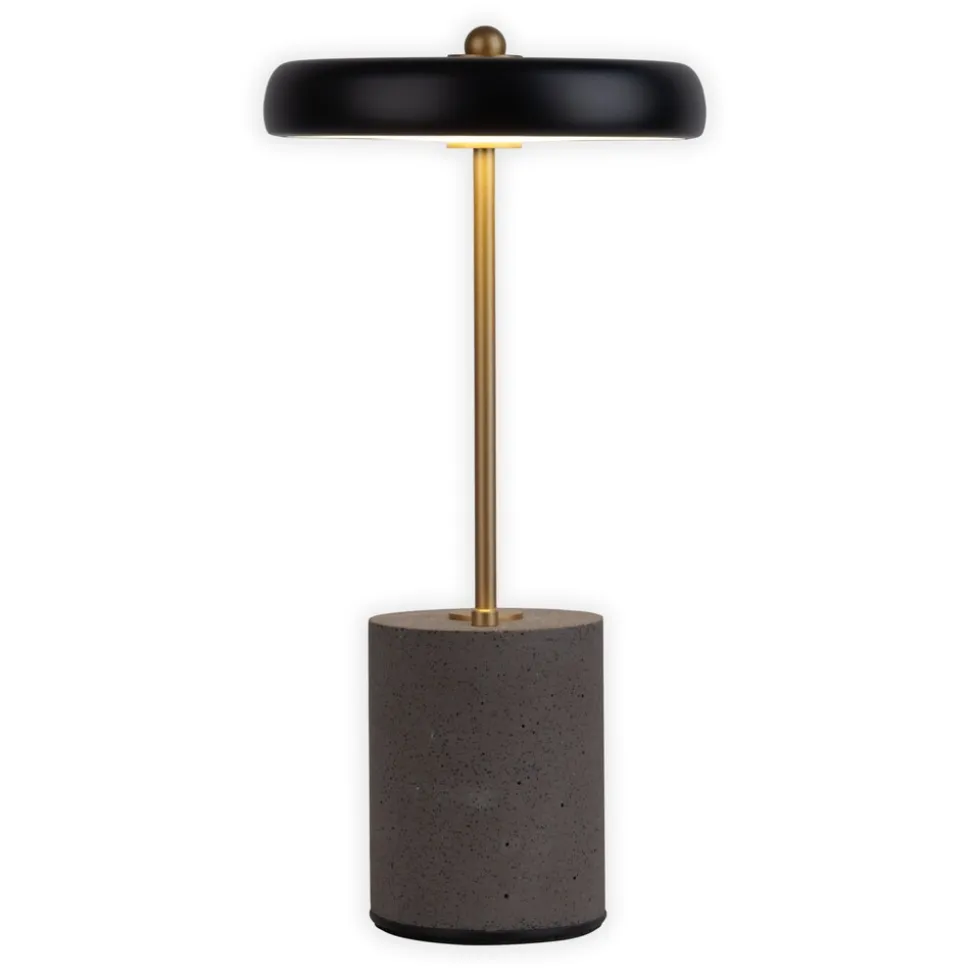 Näve Akku Tischleuchte "SETA" H: 30cm schwarz