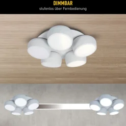 Näve 5er LED / CCT Deckenleuchte "ELIORA" Ø: 60cm
