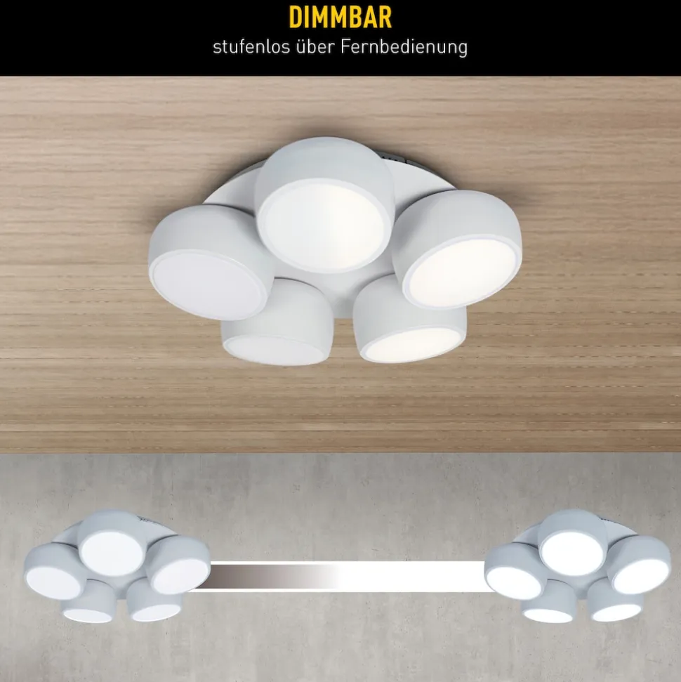 Näve 5er LED / CCT Deckenleuchte "ELIORA" Ø: 60cm