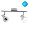 Näve 2er LED Wand-/Deckenschiene "CHROMEY" L:30cm