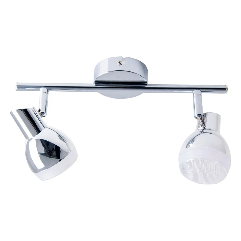 Näve 2er LED Wand-/Deckenschiene "CHROMEY" L:30cm