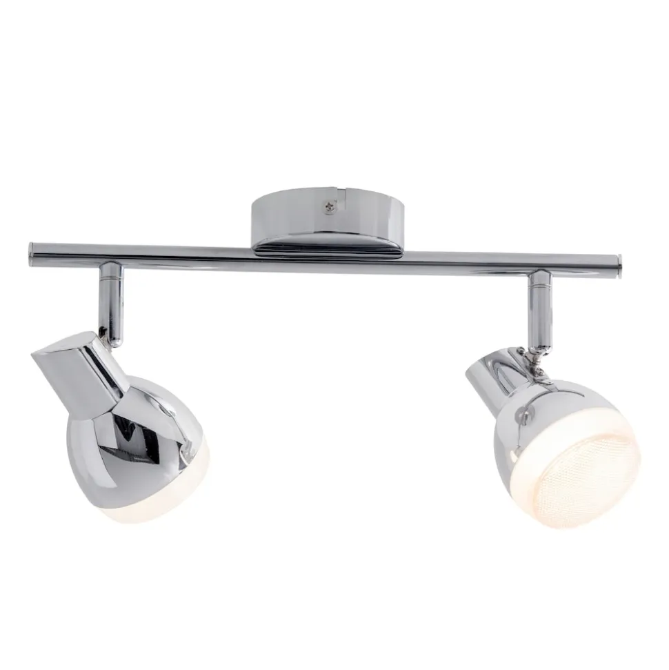 Näve 2er LED Wand-/Deckenschiene "CHROMEY" L:30cm