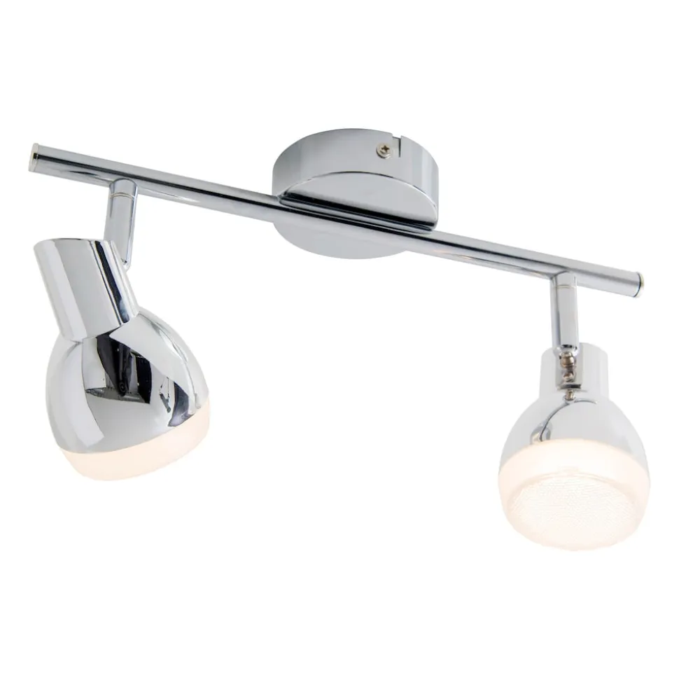 Näve 2er LED Wand-/Deckenschiene "CHROMEY" L:30cm