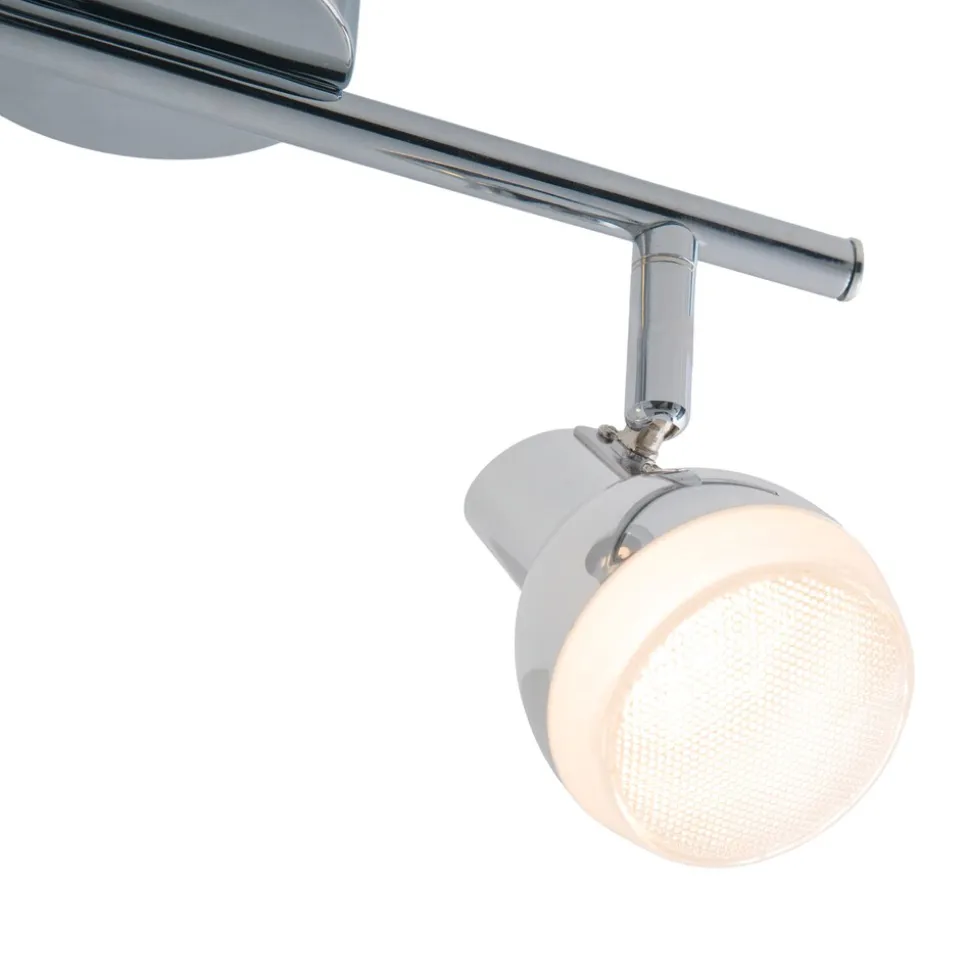 Näve 2er LED Wand-/Deckenschiene "CHROMEY" L:30cm