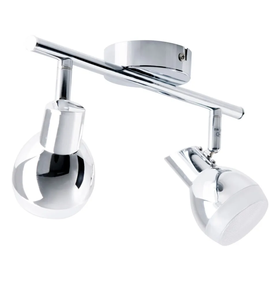 Näve 2er LED Wand-/Deckenschiene "CHROMEY" L:30cm