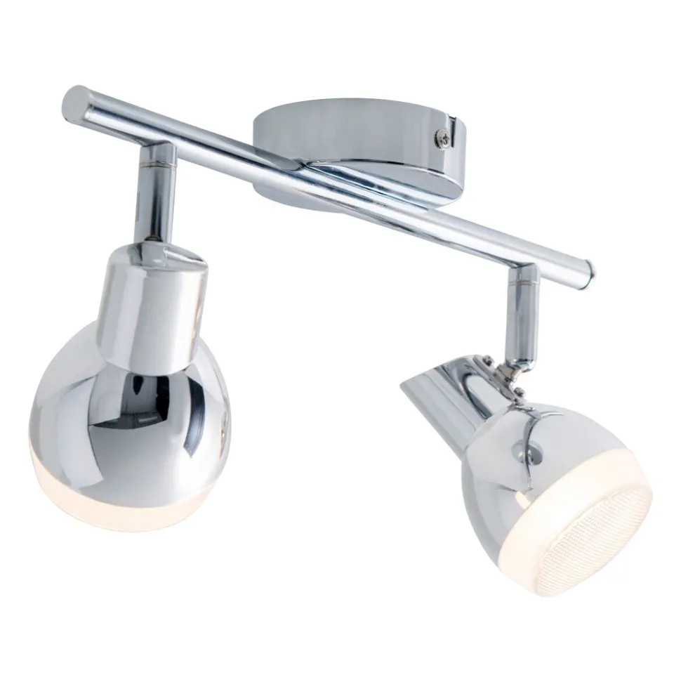Näve 2er LED Wand-/Deckenschiene "CHROMEY" L:30cm