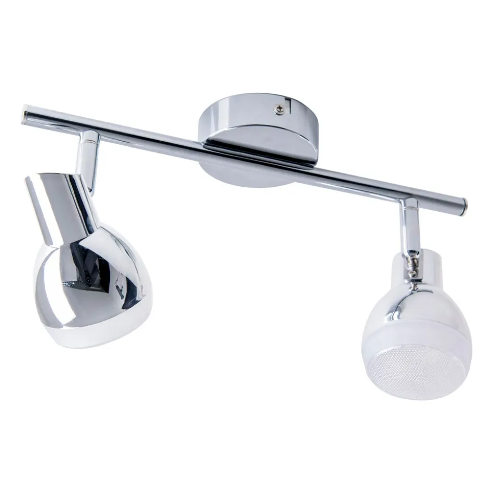 Näve 2er LED Wand-/Deckenschiene "CHROMEY" L:30cm