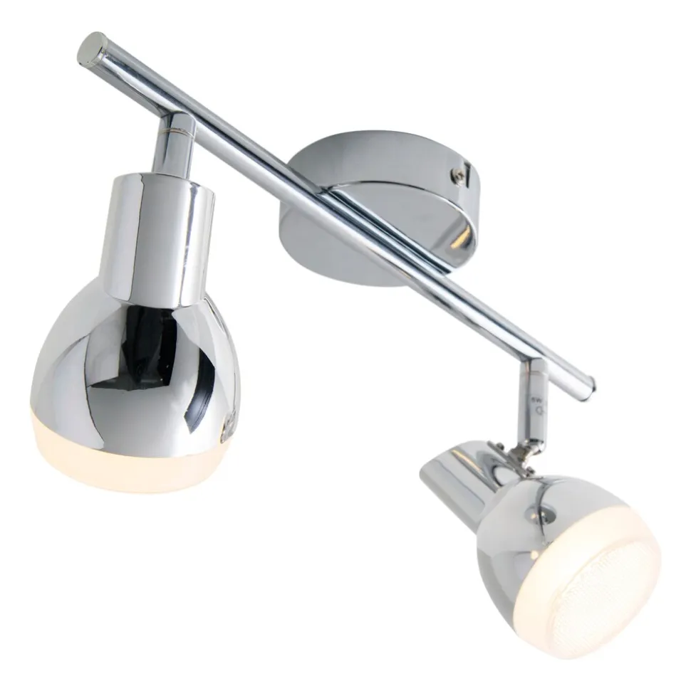 Näve 2er LED Wand-/Deckenschiene "CHROMEY" L:30cm