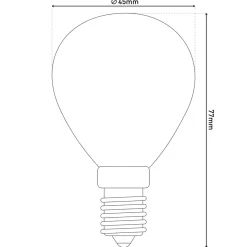 Näve 6er-Set LED Leuchtmittel "DAFFY" H: 7,7cm warmweiß