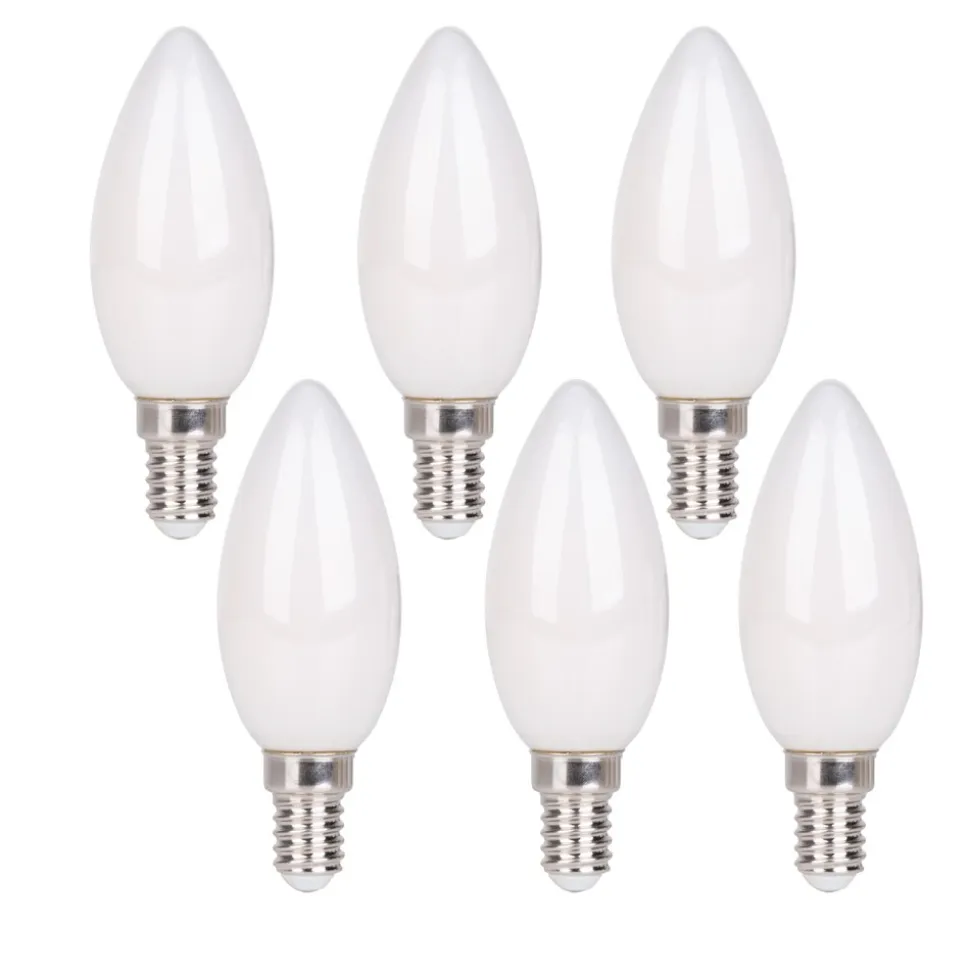 Näve 6er-Set LED Leuchtmittel "DAFFY" H: 10,2cm warmweiß