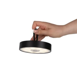 Näve LED-Akku-Tischleuchte "ELLI" schwarz