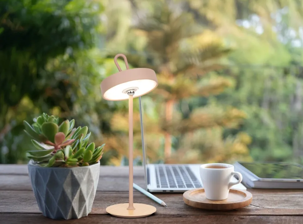Näve LED-Akku-Tischleuchte "ELLI" frost almond