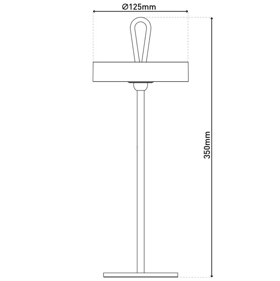 Näve LED-Akku-Tischleuchte "ELLI" grau