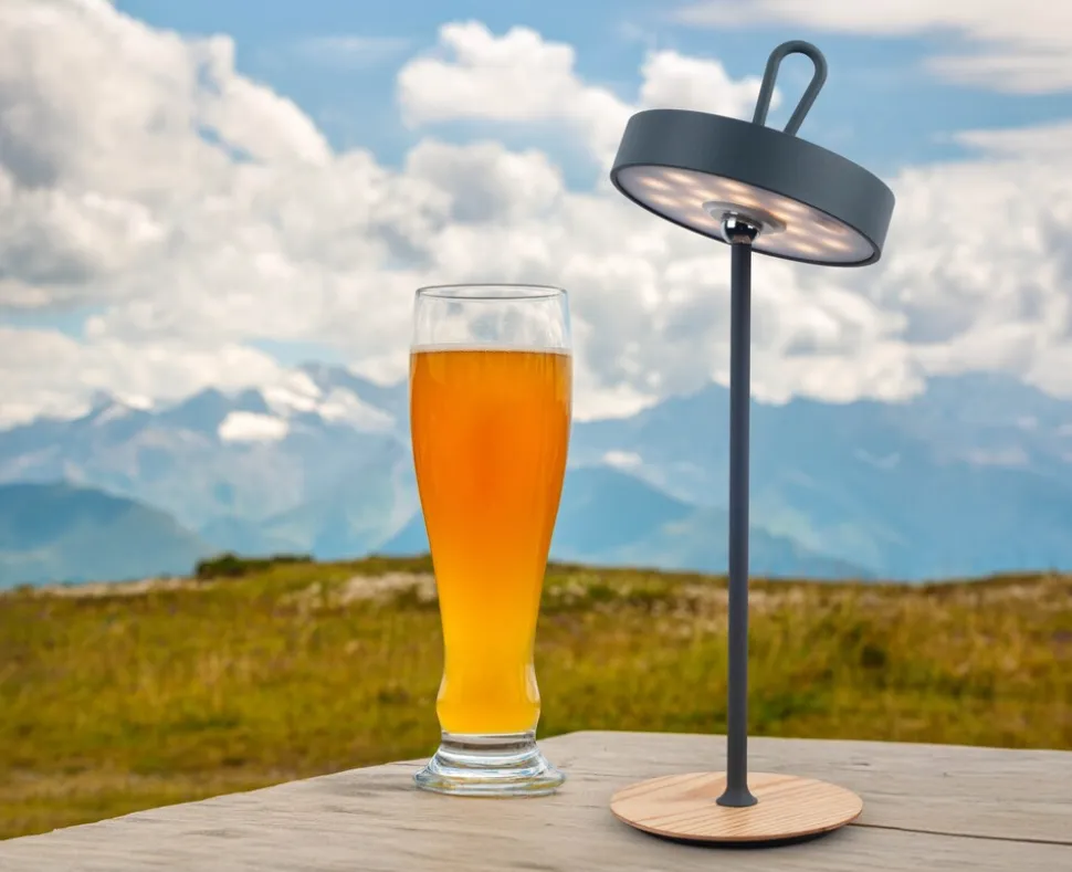 Näve LED-Akku-Tischleuchte "ELLI" grau
