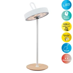 Näve LED-Akku-Tischleuchte "ELLI" weiß