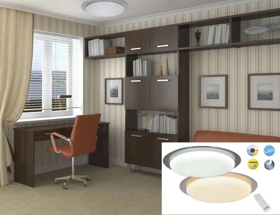 Näve LED / CCT Deckenleuchte "AUCKLAND" Ø: 42cm