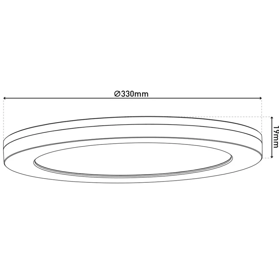 Näve LED / CCT Deckenleuchte "BONUS" Ø: 33cm chrom