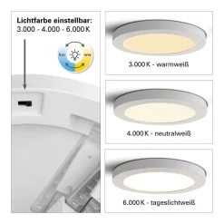 Näve LED / CCT Deckenleuchte "BONUS" Ø: 22,5cm chrom