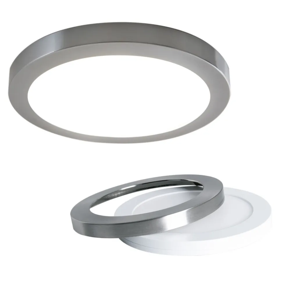 Näve LED / CCT Deckenleuchte "BONUS" Ø: 22,5cm chrom