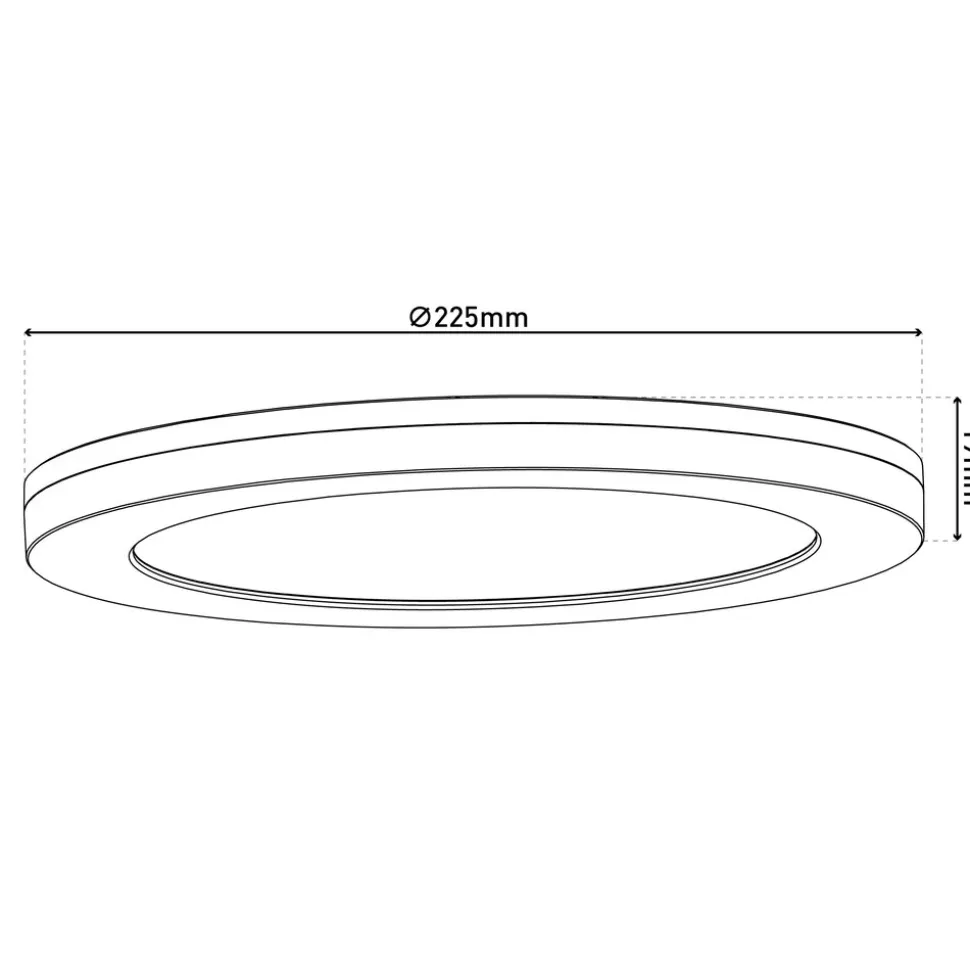 Näve LED / CCT Deckenleuchte "BONUS" Ø: 22,5cm chrom