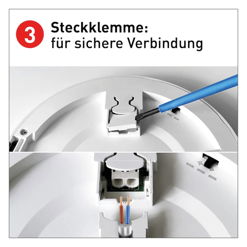 Näve LED / CCT Deckenleuchte "BONUS" Ø: 16,5cm weiß
