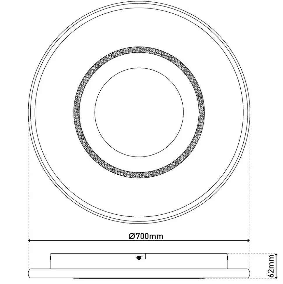 Näve LED / CCT / RGB Deckenleuchte "LIVANA" Ø: 70cm
