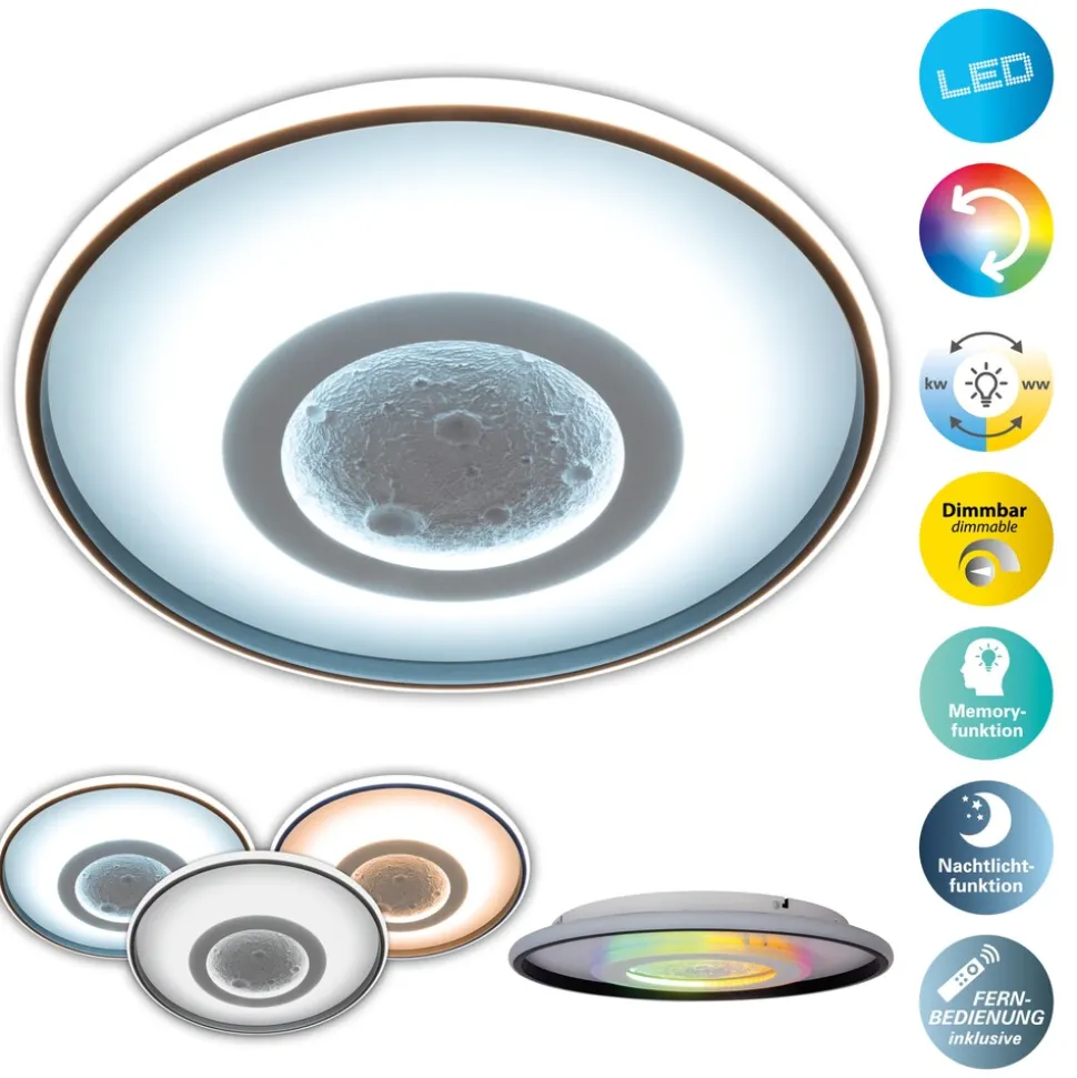 Näve LED / CCT / RGB Deckenleuchte "LIVANA" Ø: 70cm