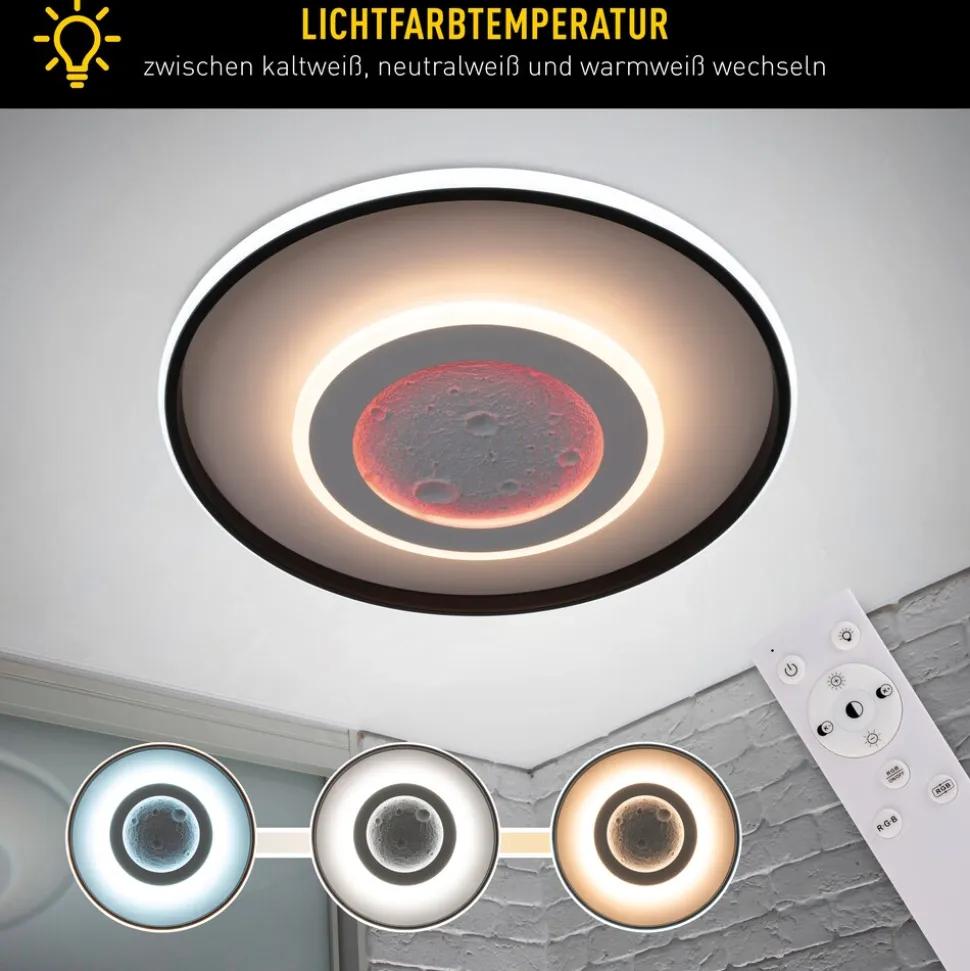 Näve LED / CCT / RGB Deckenleuchte "LIVANA" Ø: 70cm