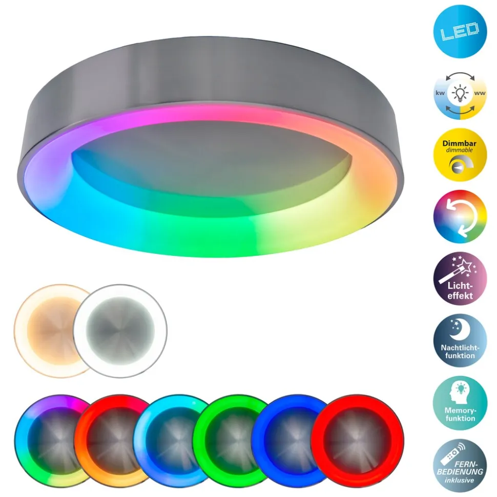 Näve LED / CCT / RGB Deckenleuchte "MULTO" Ø: 46,5cm