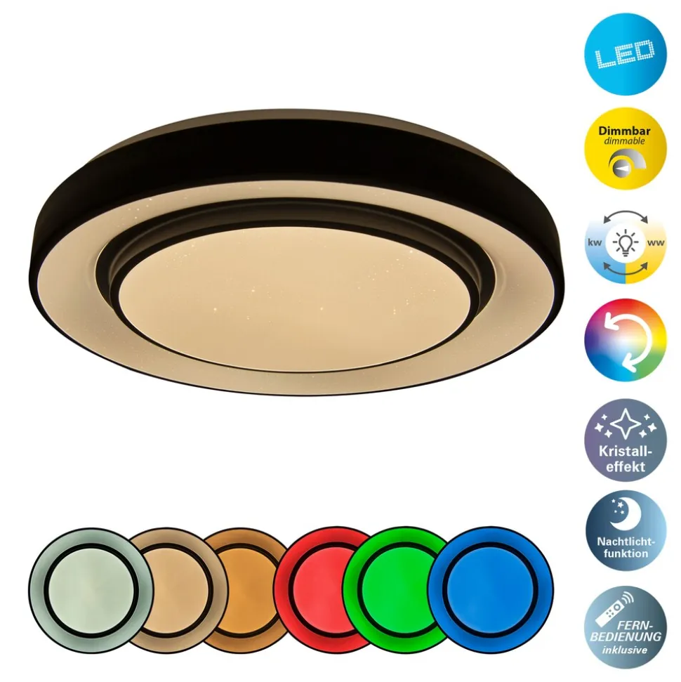 Näve LED / CCT / RGB Deckenleuchte "MONTEREY" Ø: 38cm